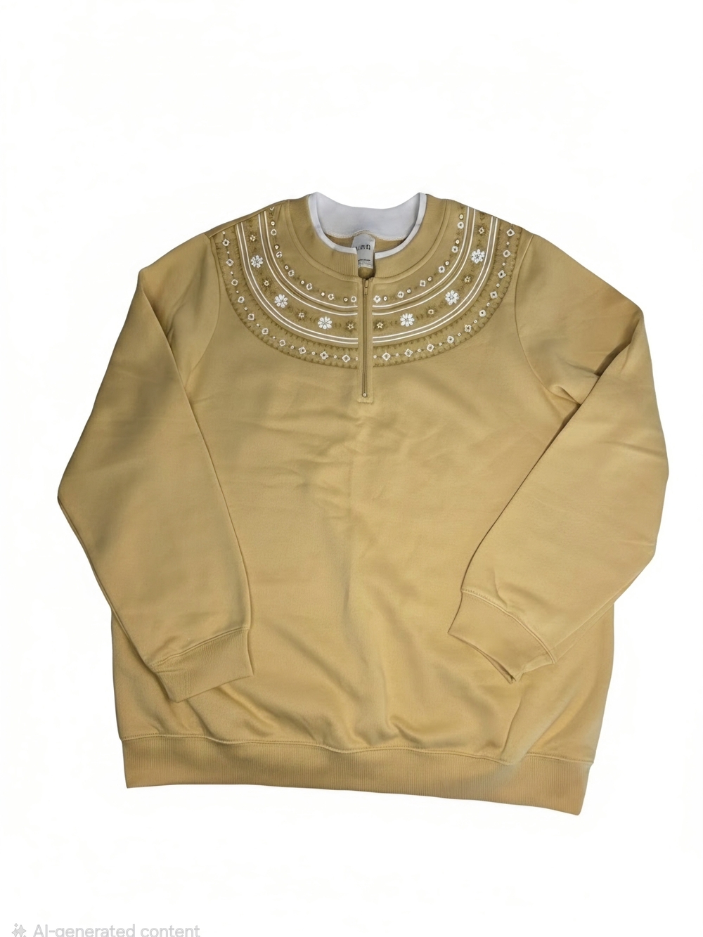 Blair Yellow Embroidered Yoke Sweatshirt & Jogger Set - Picture 8 of 16
